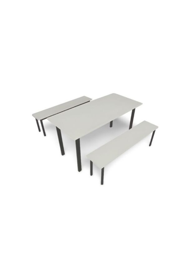 Conjunto Mesa de Refeitório com 2 Bancos